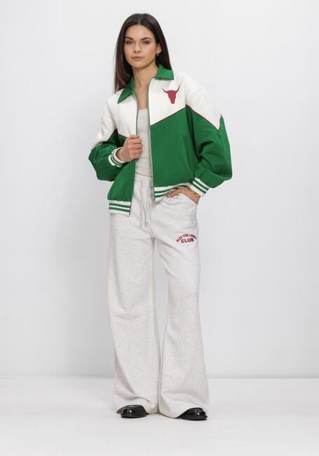 ALIX THE LABEL Jack LADIES WOVEN COLOURBLOCKING BOMBER en vert - large