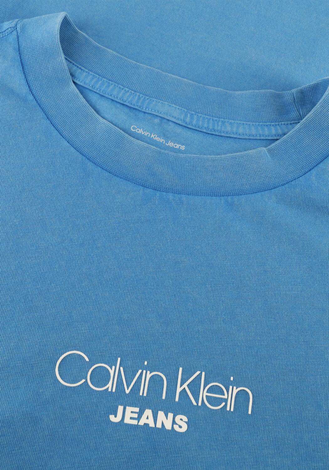 CALVIN KLEIN T-shirt SS 20S ACID WASH GRAPHIC CREWNK Bleu clair - large