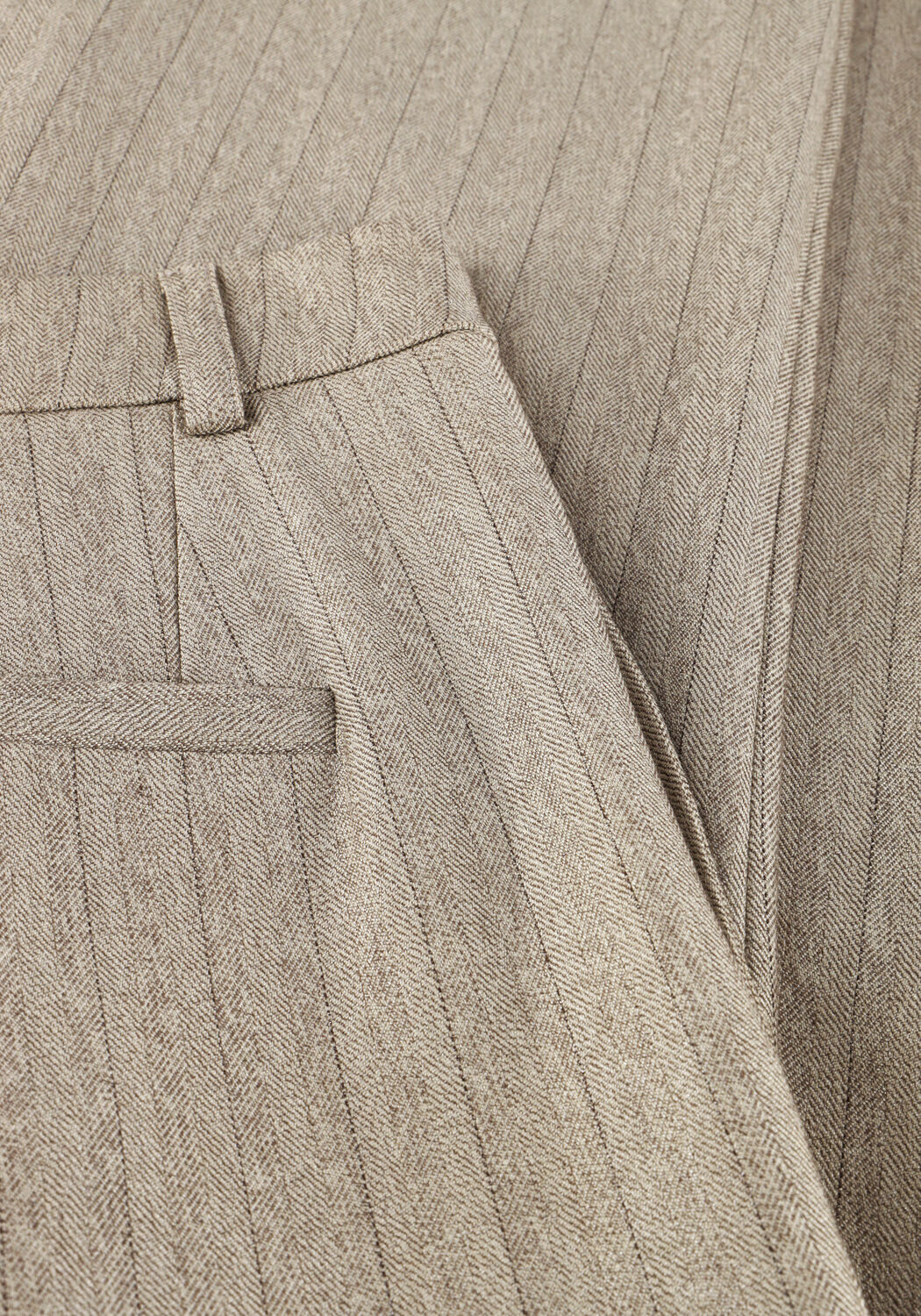 IBANA Pantalon large PELAH PINESTRIPE en taupe - large