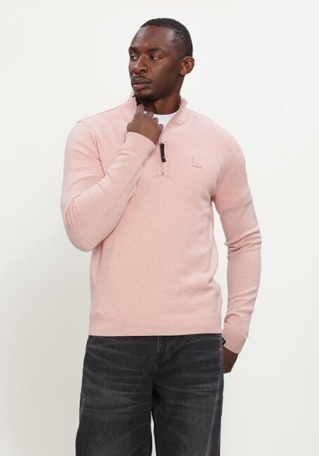 BUTCHER OF BLUE Pull CLIFDEN HALFZIP en rose - large