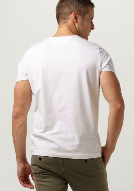 TOMMY HILFIGER T-shirt CORE STRETCH SLIM C-NECK en blanc - large