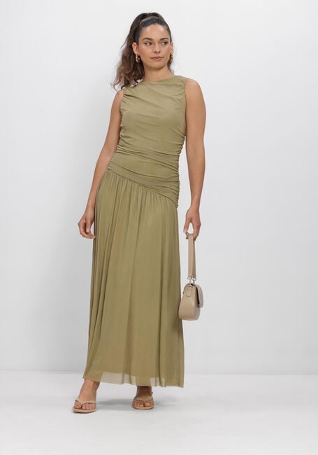 Groene NEO NOIR Maxi jurk CLUDINE MESH DRESS - large