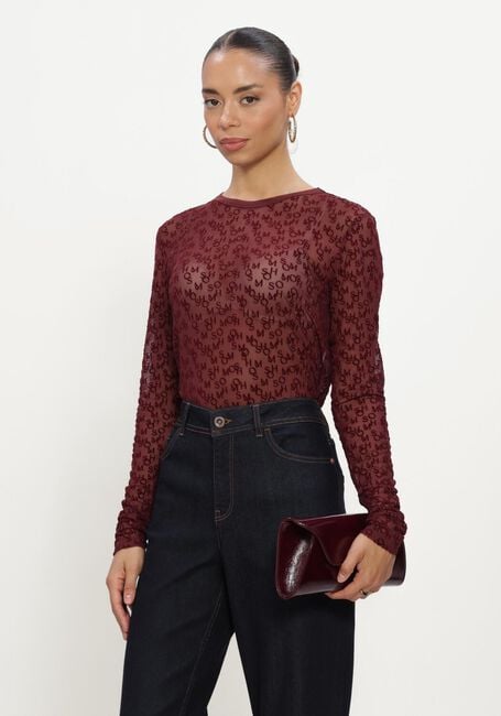 MOS MOSH MMLORETTA MONO MESH BLOUSE Hauts & T-shirts Bordeaux - large
