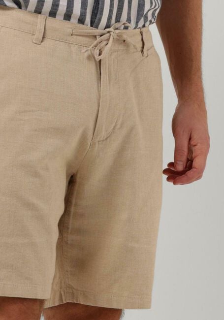 SELECTED HOMME Pantalon courte SLHCOMFORT-BRODY LINEN SHORTS en beige - large