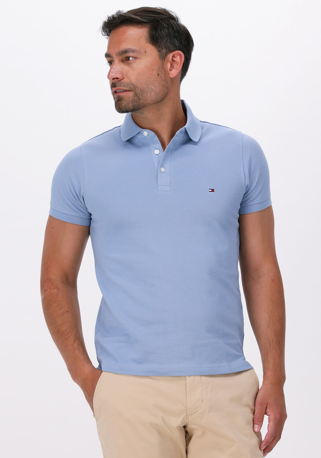 tommy hilfiger polo 1985 slim polo bleu clair