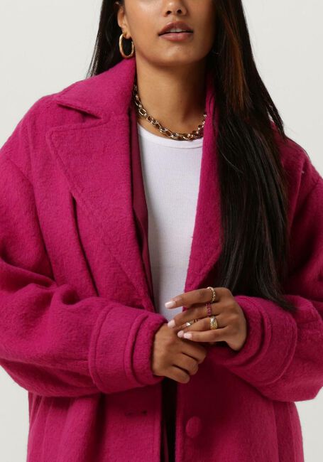 Roze NOTRE-V Mantel NV-CHARLOTTE WOOL COCOON COAT - large