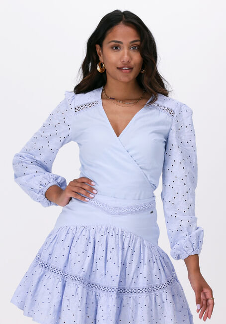 Lichtblauwe GUESS  LS SANDRA TOP - large