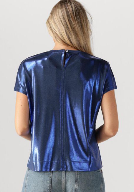 Blauwe MOS MOSH Top MMNIVOLA O-NECK METALLIC TEE - large