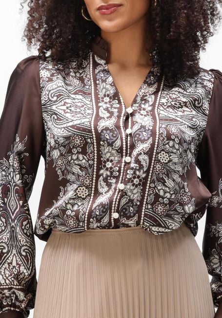 NEO NOIR MASSIMA PAISLEY BORDER BLOUSE Blouses en marron - large