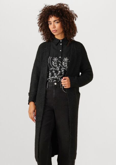Zwarte OBJECT Vest OBJMILU LS LO LONG KNIT CARDIGAN - large