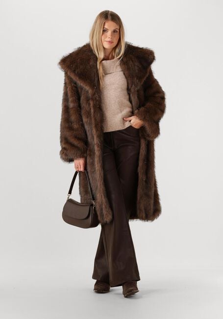 Bruine NOTRE-V Faux fur jas NV-GABRIELLE Bruine NOTRE-V Faux fur jas NV-GABRIELLE - large