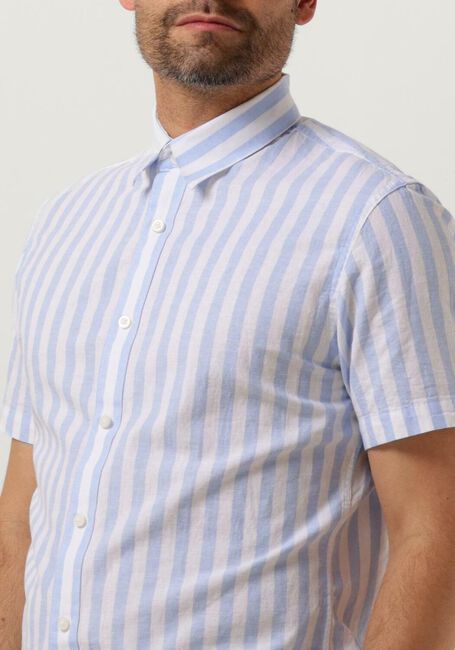 SELECTED HOMME Chemise décontracté SLHSLIMNEW-LINEN SHIRTS SS CLASSIC W en bleu - large