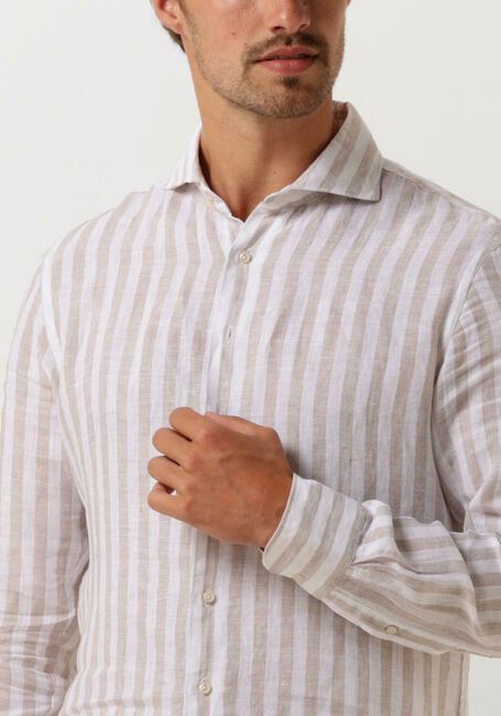 PROFUOMO Chemise décontracté SHIRT X-CUTAWAY SC LINNEN en beige - large