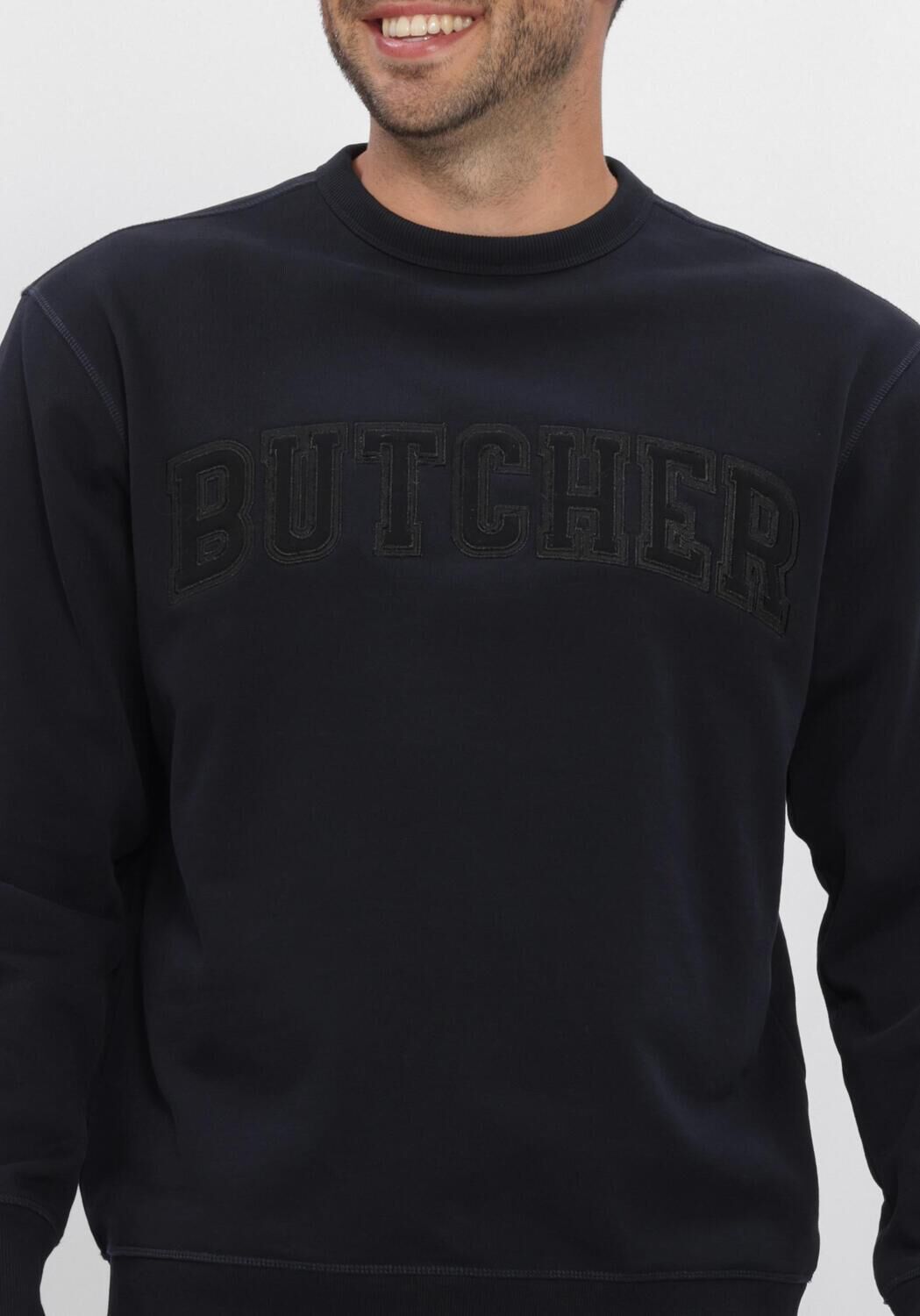 BUTCHER OF BLUE Chandail BUTCHER CREW Bleu fonc&eacute; - large