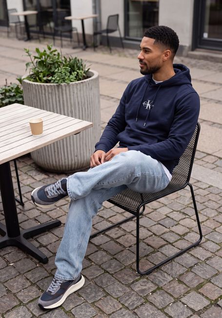 CALVIN KLEIN Chandail LS 350TERRY MICRO MNLG HOODIE Bleu fonc&eacute; - large