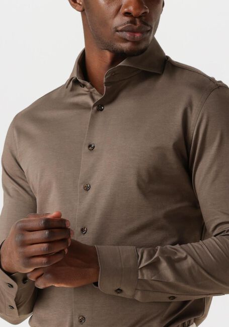Taupe PROFUOMO Klassiek overhemd SHIRT X-CUTAWAY SC SF JAPANESE KNITTED - large