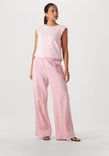POM AMSTERDAM Haut TOP SEQUINS SHELL PINK en rose - large