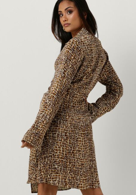 SECOND FEMALE Mini robe POLINE WRAP DRESS en marron - large