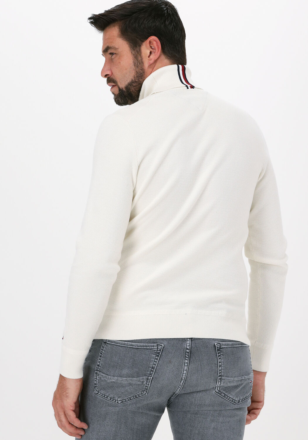 TOMMY HILFIGER Col roul ICON STRUCTURE ROLL NECK Blanc Omoda
