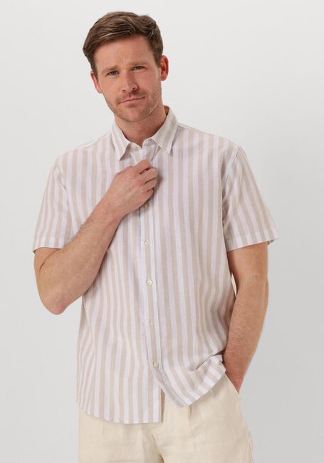 SELECTED HOMME Chemise décontracté SLHREG-SUN SHIRT SS NOOS en beige - large