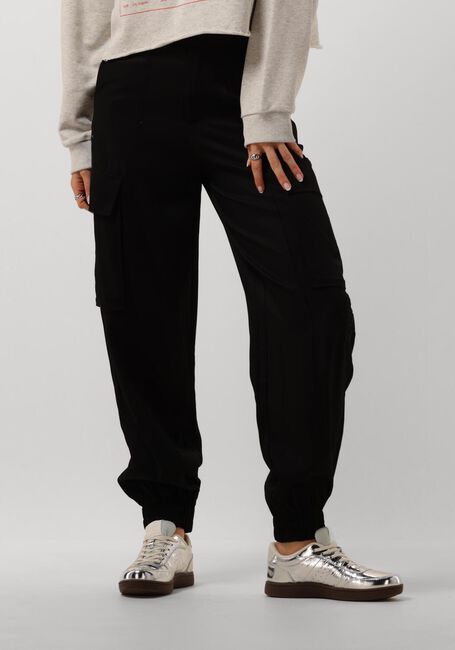 ALIX THE LABEL Pantalon cargo LADIES WOVEN TWILL CARGO SHORTS en noir - large
