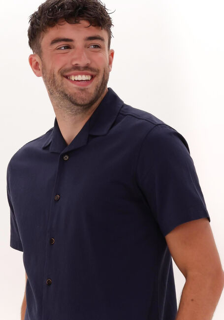 ANERKJENDT Chemise décontracté AKLEO SEERSUCKER SS SHIRT Bleu foncé - large