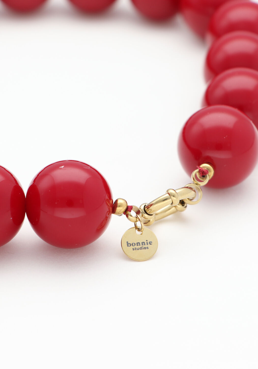 Rode BONNIE STUDIOS Sieraad WILMA NECKLACE - large