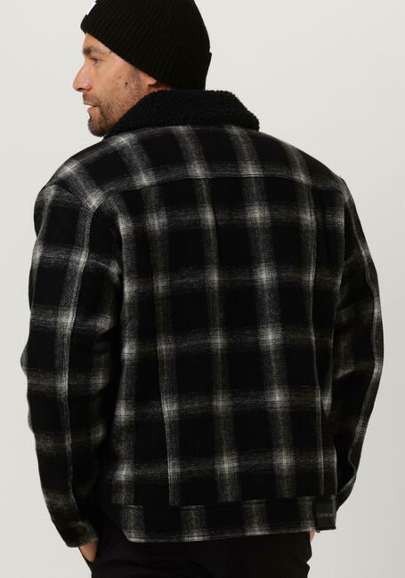 CALVIN KLEIN Jack CHECK SHERPA TRUCKER JACKET en noir - large