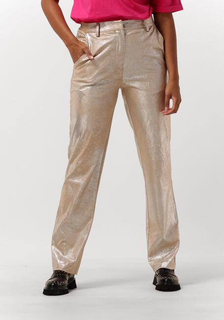 ALIX THE LABEL Pantalon LADIES WOVEN FAUX SUEDE STRAIGHT LEG PANTS en argent - large
