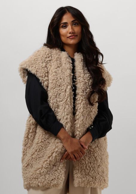 RUBY TUESDAY Gilet CHRISSIE FAKE FUR LONG GILET Écru - large