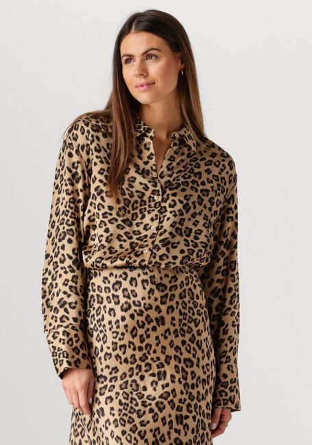 Bruine MSCH COPENHAGEN  MSCHCLARETTE IRIDA SHIRT AOP - large