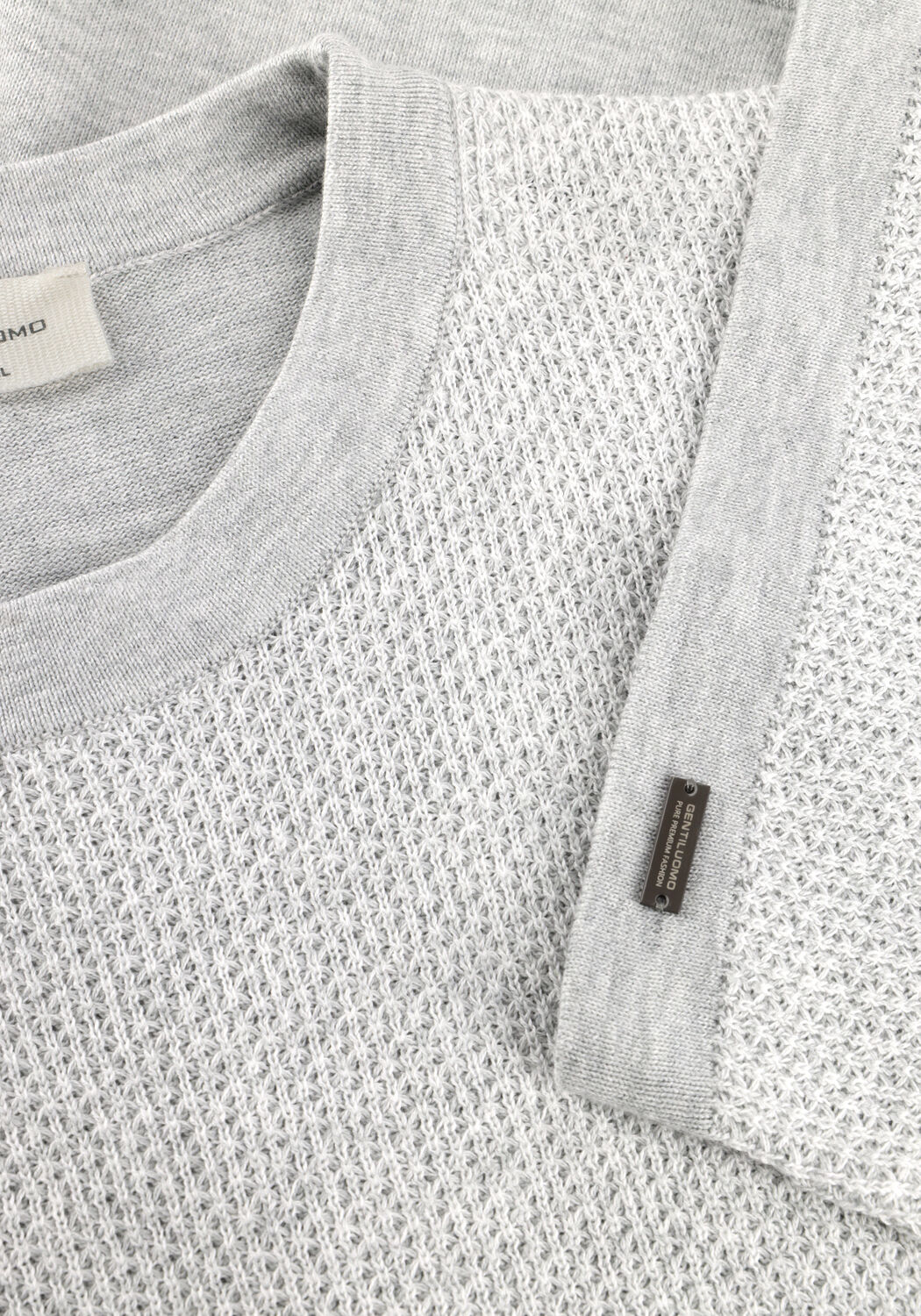 GENTILUOMO T-shirt ROUND NECK SS en beige - large