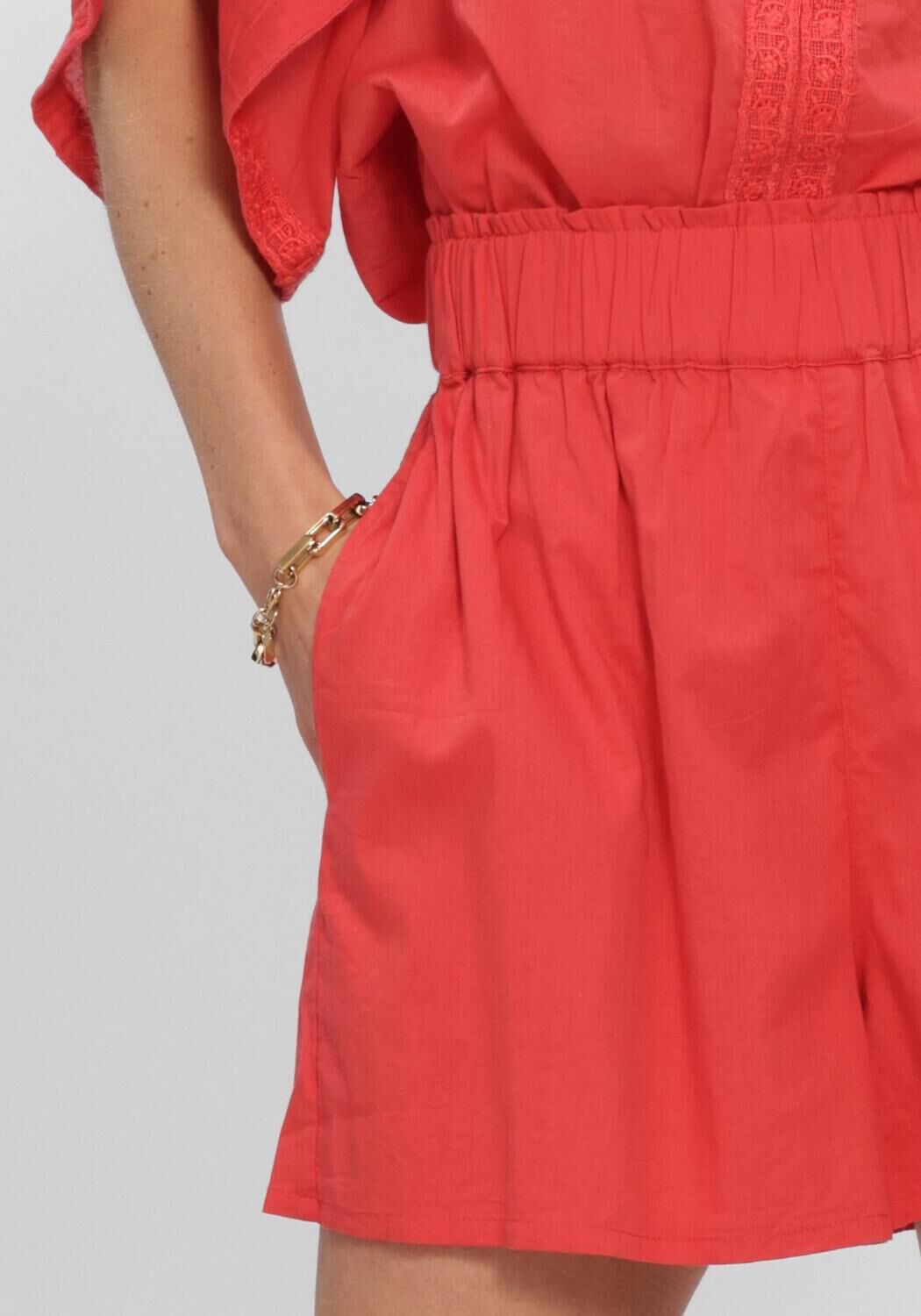 IBANA Pantalon courte SARINA en rouge - large