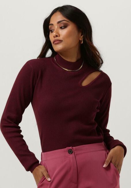 YDENCE Pull KNITTED TOP KYLA Bordeaux - large