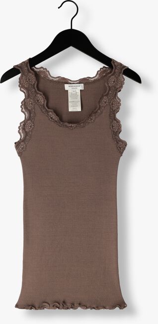 Taupe ROSEMUNDE Top BABETTE SILK TOP W/ LACE - large