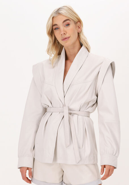 IBANA Veste en cuir JORDAN en blanc - large