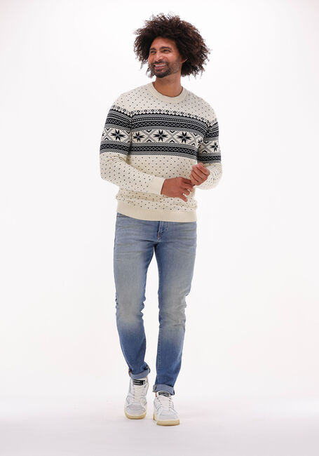 SELECTED MEN Pull CLAUS LS KNIT CREW NECK Blanc - large