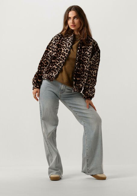 ALIX THE LABEL Jack LADIES WOVEN ANIMAL BOMBER en noir - large