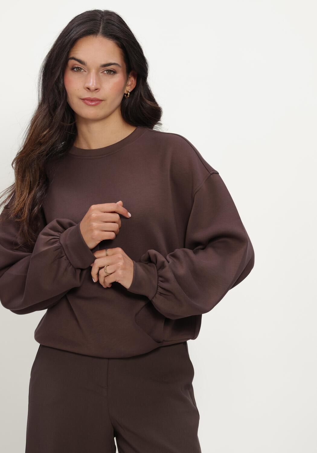 MSCH COPENHAGEN Chandail MSCHBROOKE IMA Q SWEATSHIRT en marron - large