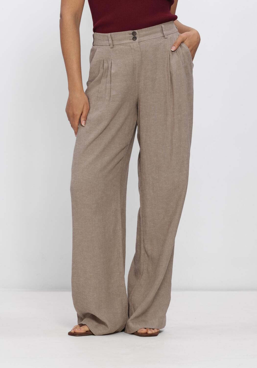 MSCH COPENHAGEN MSCHVIANA GINIA PLEAT PANTS Pantalons Gris clair - large