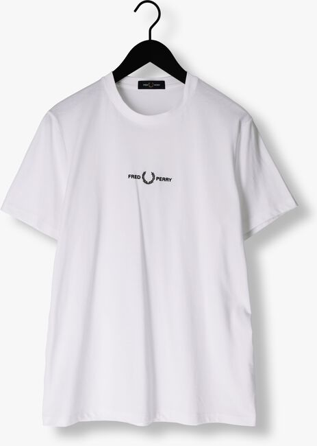 FRED PERRY T-shirt EMBROIDERED T-SHIRT en blanc - large