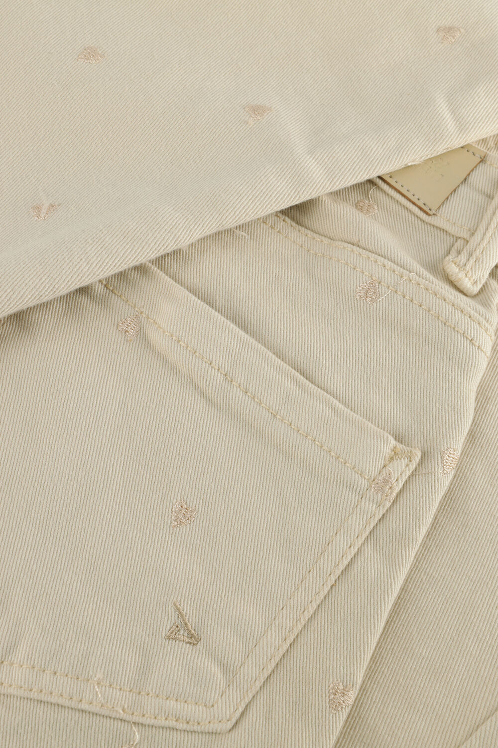 DAILY7 Pantalons longs MOM FIT WASHED &Eacute;cru - large