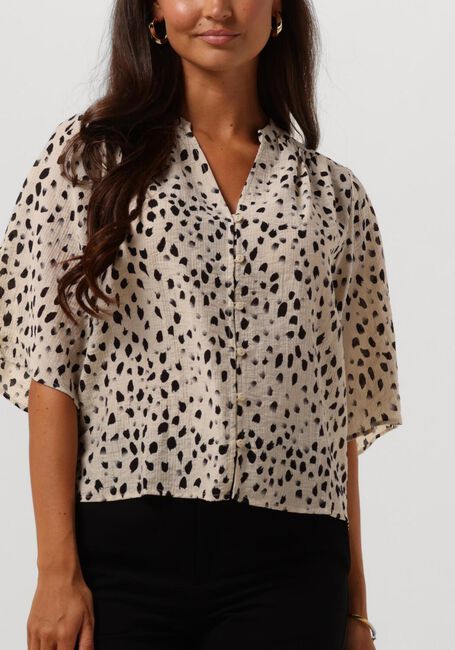 Beige MSCH COPENHAGEN  MSCHANGELINA SHIRT AOP - large