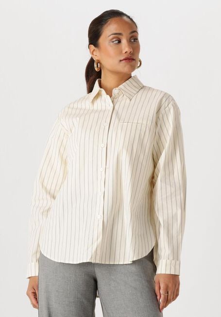 Creme WITHBLACK  WBLELVOR LS SHIRT - large