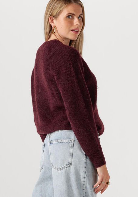 Bordeaux SELECTED FEMME Vest SLFLULU LS KNIT SHORT CARDIGAN - large