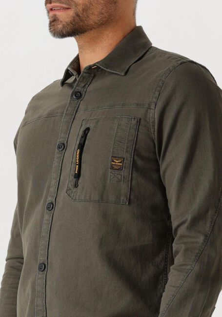 PME LEGEND Chemise décontracté LONG SLEEVE SHIRT MATTWEAVE en vert - large