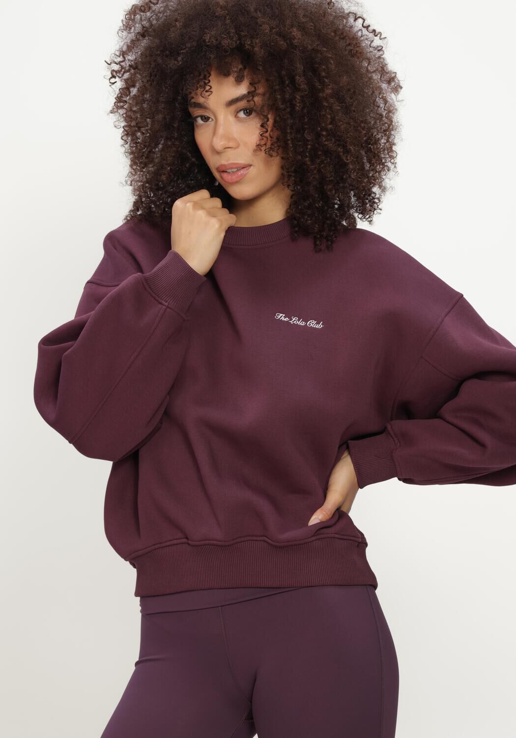 THE LOLA CLUB Pull YARA SWEATER Bordeaux - large