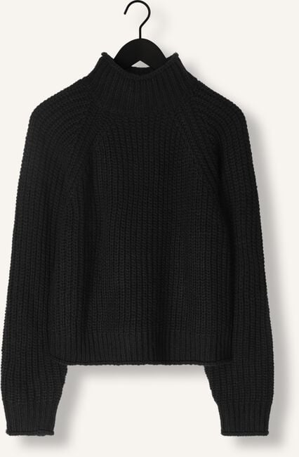 Zwarte NOTRE-V Trui HEAVY KNIT TOP Zwarte NOTRE-V Trui HEAVY KNIT TOP - large