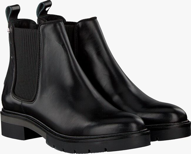 Zwarte TOMMY HILFIGER Chelsea boots METALLIC LEATHER CHELSEA BOOT - large