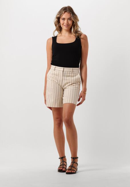 Zand SELECTED FEMME Broeken/jumpsuits SLFHILDA MW SHORTS PIN STRIPE - large